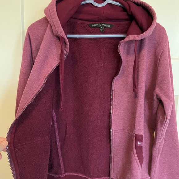 Pact Women's Burgundy Hoodie Jacket - Picture 4 of 6